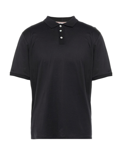 Shop Alpha Studio Polo Shirts In Black