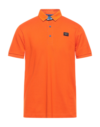 Shop Paul & Shark Polo Shirts In Orange