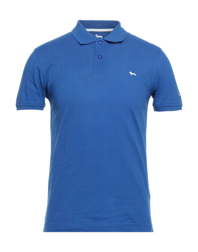 Shop Harmont & Blaine Polo Shirts In Bright Blue