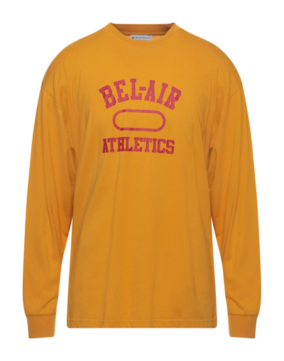 Shop Bel-air Athletics Man T-shirt Ocher Size M Cotton In Yellow