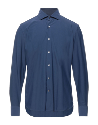 Shop Ghirardelli Man Shirt Blue Size 15 ¾ Polyamide, Elastane