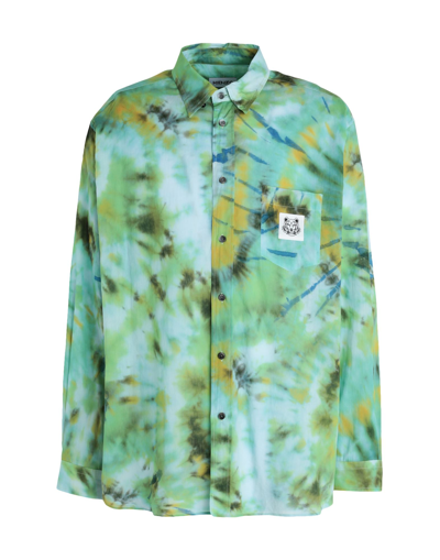 Shop Kenzo Man Shirt Green Size L Cotton