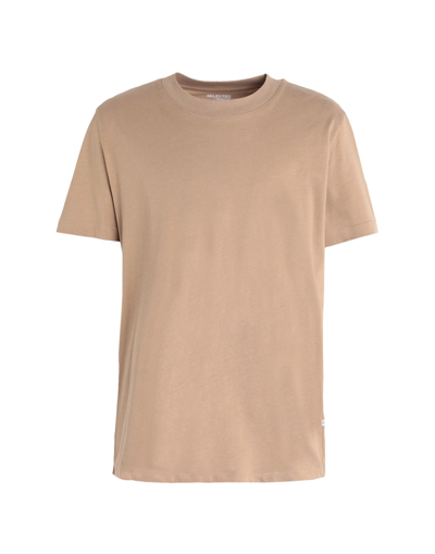 Shop Selected Homme Man T-shirt Brown Size Xl Organic Cotton