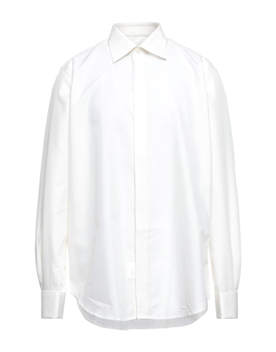 Shop Pal Zileri Cerimonia Shirts In Ivory