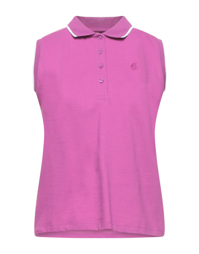 Shop North Sails Woman Polo Shirt Mauve Size Xxxs Cotton, Elastane, Polyester In Purple