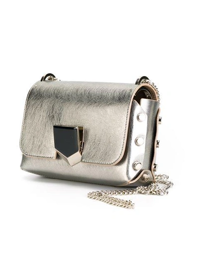 Shop Jimmy Choo Lockett Petite Shoulder Bag - Metallic