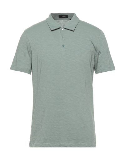 Shop Theory Polo Shirts In Sage Green