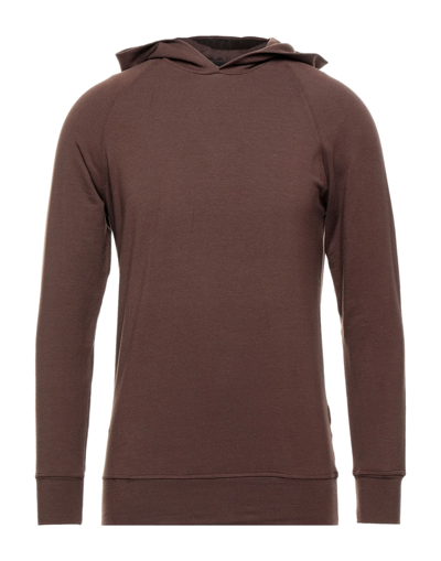 Shop Donvich Man Sweatshirt Brown Size Xxl Cotton, Elastane