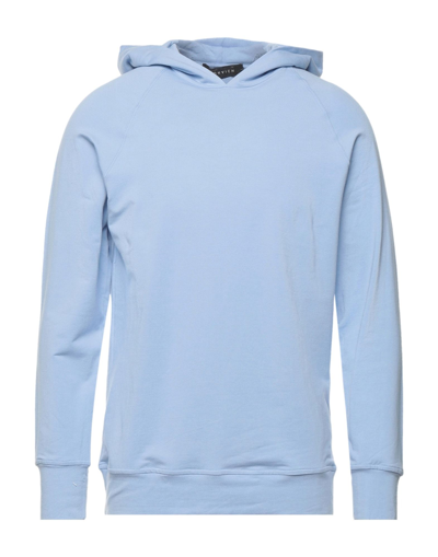 Shop Donvich Man Sweatshirt Sky Blue Size Xxl Cotton, Elastane