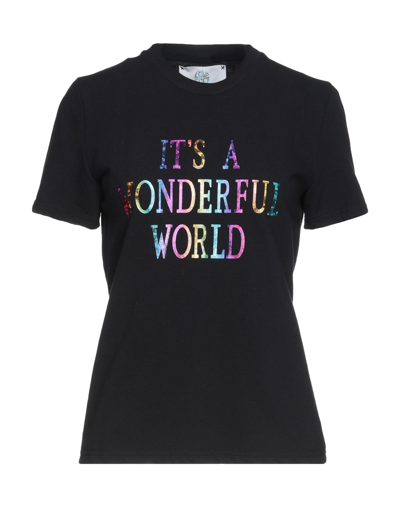 Shop Alberta Ferretti Woman T-shirt Black Size S Cotton