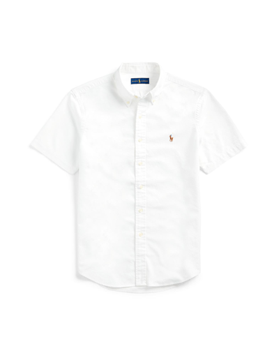 Shop Polo Ralph Lauren Slim Fit Oxford Shirt Man Shirt White Size L Cotton