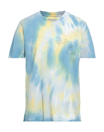 Shop Paura Man T-shirt Sky Blue Size M Cotton