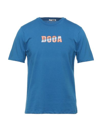 Shop Dooa Man T-shirt Azure Size S Cotton In Blue