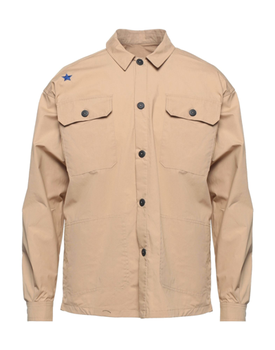 Shop The Editor Man Shirt Sand Size L Cotton In Beige