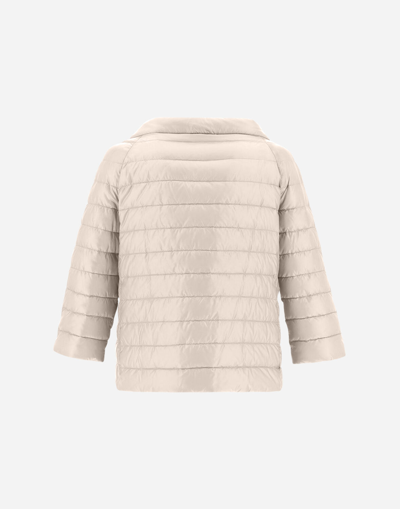 Herno Reversible Bicolor Nylon Ultralight Cape In Chantilly