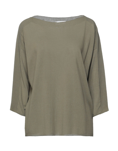 Shop Slowear Zanone Woman Sweater Military Green Size L Viscose, Cotton