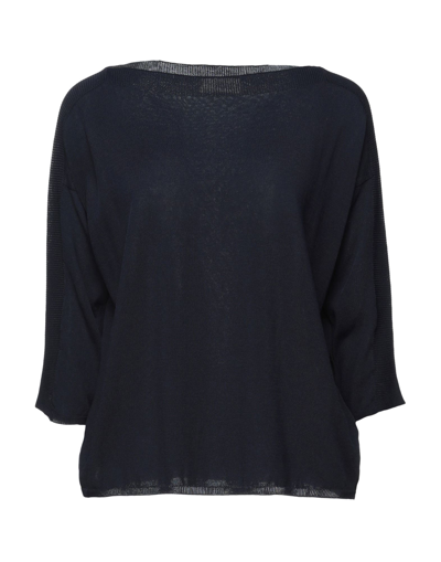 Shop Slowear Zanone Woman Sweater Midnight Blue Size Xl Viscose, Cotton