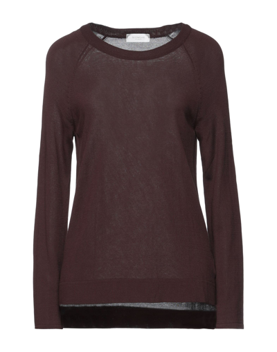 Shop Slowear Zanone Woman Sweater Dark Brown Size M Viscose, Cotton