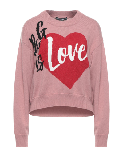 Shop Dolce & Gabbana Woman Sweater Blush Size 6 Cashmere, Viscose In Pink