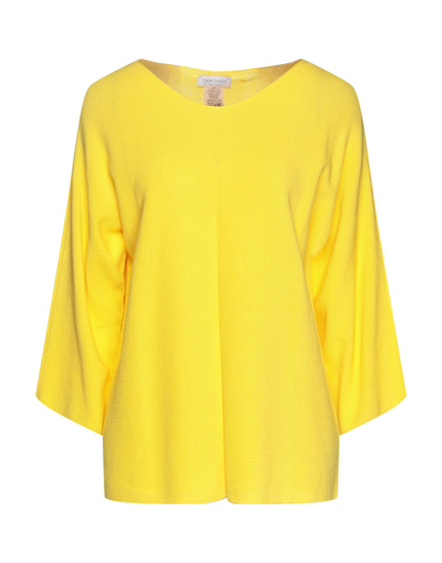 Shop Gran Sasso Woman Sweater Yellow Size 10 Cotton