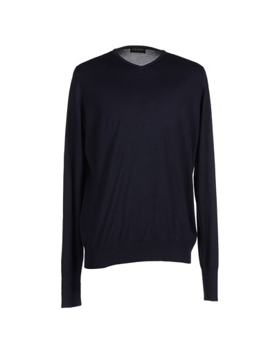 Shop John Smedley Sweaters In Dark Blue