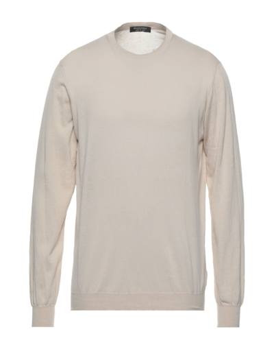 Shop Spadalonga Man Sweater Beige Size 46 Cotton, Silk
