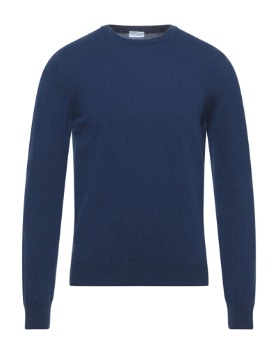 Shop Malo Man Sweater Blue Size 44 Cashmere