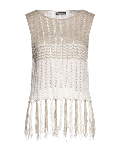 Shop Biancoghiaccio Woman Sweater Sand Size L Acrylic, Polyamide In Beige