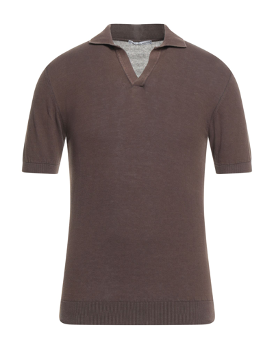 Shop Grey Daniele Alessandrini Man Sweater Brown Size 44 Cotton