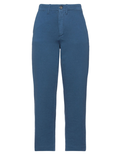 Shop Kiltie Woman Pants Blue Size 10 Cotton, Linen