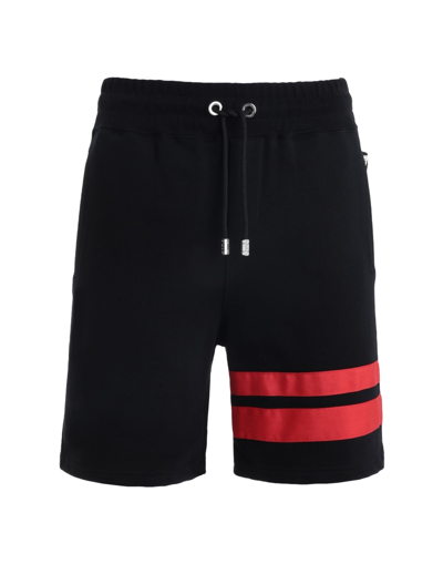 Shop Gcds Man Shorts & Bermuda Shorts Black Size Xs Recycled Cotton