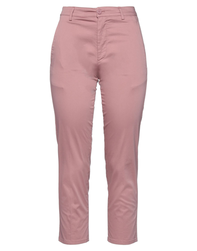 Shop Dondup Woman Pants Pastel Pink Size 25 Cotton, Elastane