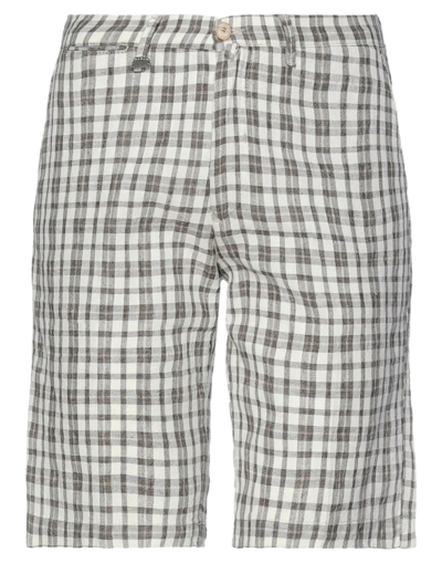 Shop Barbati Man Shorts & Bermuda Shorts Dark Brown Size 36 Linen, Cotton