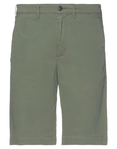 40weft Man Shorts & Bermuda Shorts Military Green Size 28 Cotton In Green