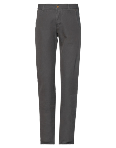 Shop Daniele Alessandrini Homme Man Pants Lead Size 31 Cotton, Linen In Grey