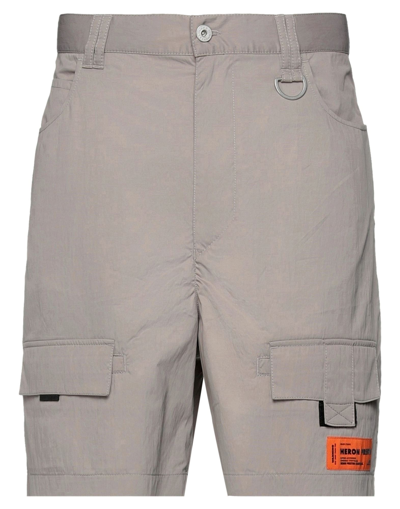 Shop Heron Preston Man Shorts & Bermuda Shorts Khaki Size Xl Polyester, Polyamide In Beige