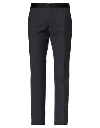 Shop Philipp Plein Man Pants Steel Grey Size 40 Polyester, Virgin Wool, Elastane