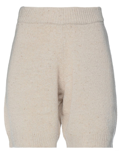 Shop Vicolo Woman Shorts & Bermuda Shorts Beige Size Onesize Wool, Polyamide, Elastane