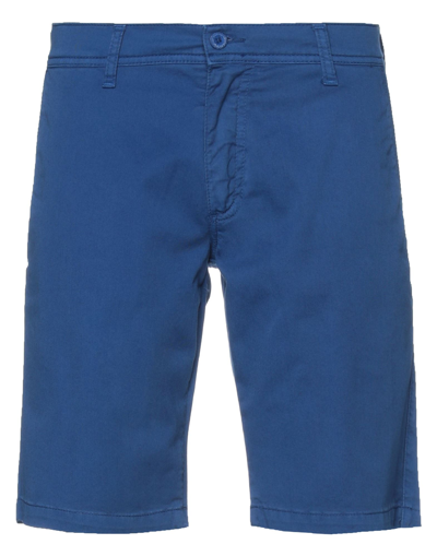 Shop Martin Zelo Man Shorts & Bermuda Shorts Blue Size 28 Cotton, Elastane
