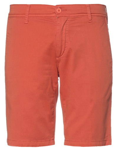 Shop Martin Zelo Man Shorts & Bermuda Shorts Rust Size 38 Cotton, Elastane In Red