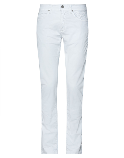 Shop Jeckerson Man Pants Light Grey Size 31 Cotton, Elastane