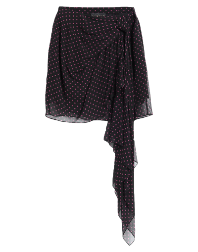 Shop Dundas Woman Mini Skirt Black Size 6 Silk