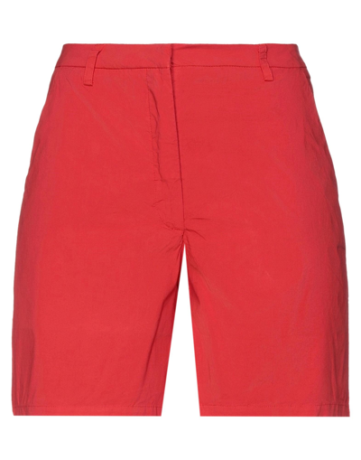 Shop Merci .., Woman Shorts & Bermuda Shorts Red Size 4 Cotton, Elastane