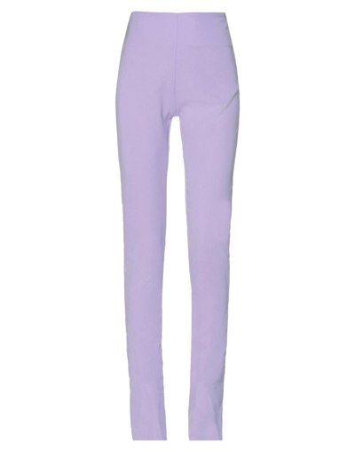 Shop Akep Woman Pants Lilac Size 4 Polyester, Elastane In Purple