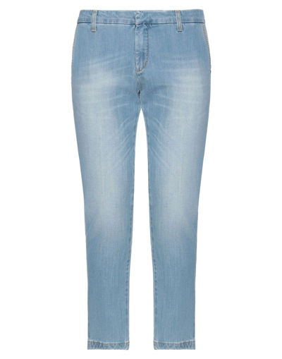 Shop Massimo Brunelli Man Jeans Blue Size 32 Cotton, Elastane