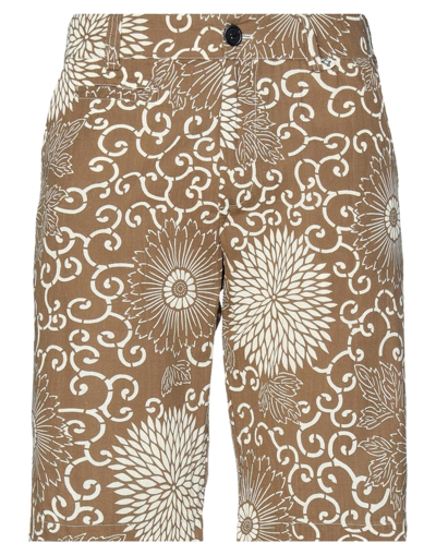 Shop Bsbee Man Shorts & Bermuda Shorts Khaki Size 34 Cotton In Beige