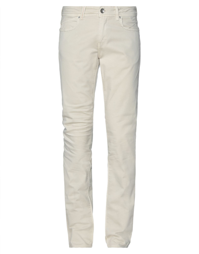 Shop Re-hash Re_hash Man Pants Beige Size 36 Cotton, Elastane
