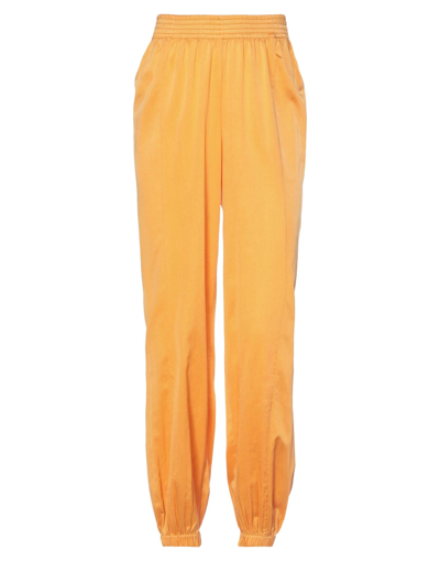 Shop Jijil Woman Pants Orange Size 2 Cotton, Silk, Elastane