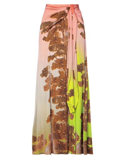 Shop Peter Pilotto Long Skirts In Salmon Pink