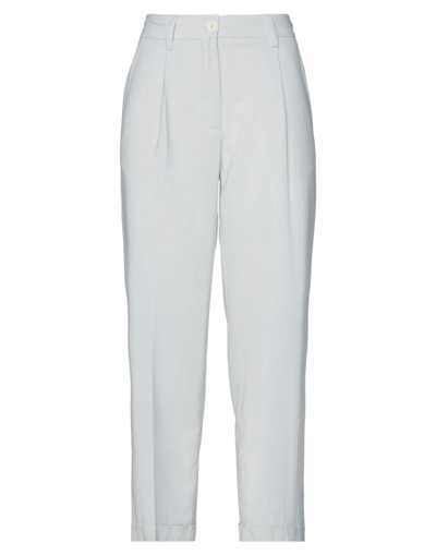 Shop Momoní Woman Pants Light Grey Size 8 Viscose, Virgin Wool, Elastane